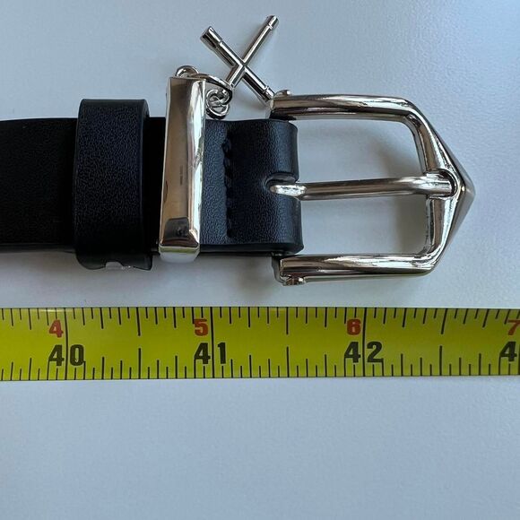 y2k style cross grunge goth emo black slim belt - Picture 8 of 8